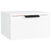 Homgoday Wall-Mounted Nightstands, 2 pcs, White, 34 x 30 x 20 cm view 3