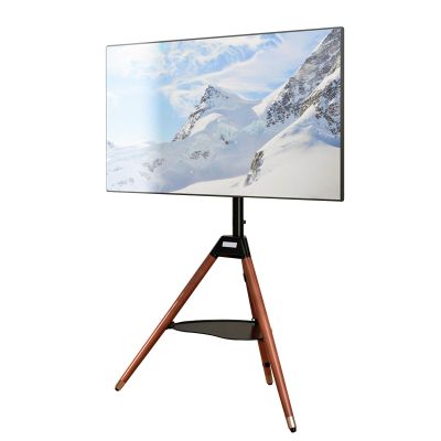 Mobile TV Stand, 45–65 in., Adjustable Swivel Stand with Tripod Base and Tray