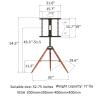 Mobile TV Stand, 45–65 in., Adjustable Swivel Stand with Tripod Base and Tray view 2