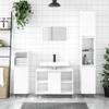 Homgoday High-Gloss White Bathroom Storage Cabinet 80 x 33 x 60 cm view 1
