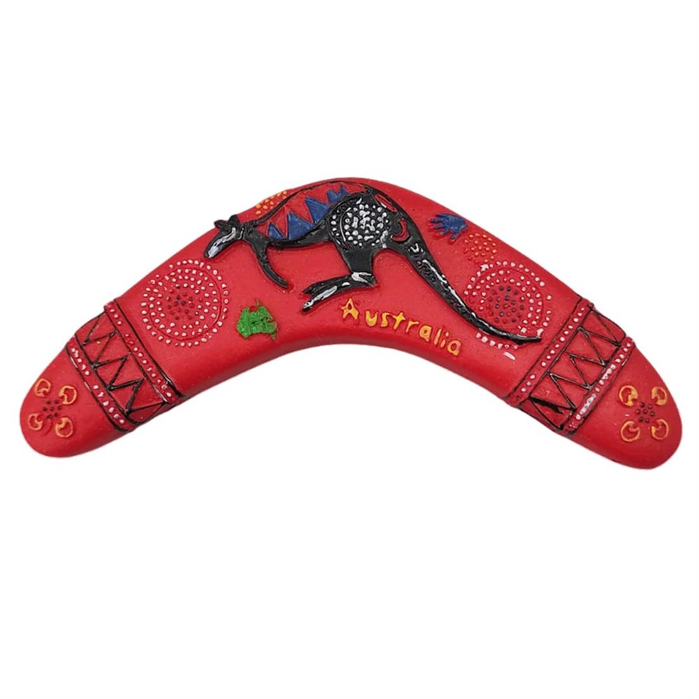 Australia Kangaroo Boomerang 3D Refrigerator Magnet