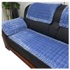 Velvet Sofa Slipcover for Sectional Sofa, Blue, 50 x 150 cm view 1