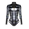 Women's Halloween Skeleton Skull Jumpsuit Costume view 3