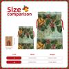 Happy New Year Christmas Tree Bell Printed Jute Drawstring Gift Bag view 3