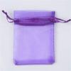 LSYLXBAI 25/50-Pack Wedding Gift Organza Drawstring Bags, Jewelry Packaging Pouches, Dark Purple, 7 x 9 cm view 1