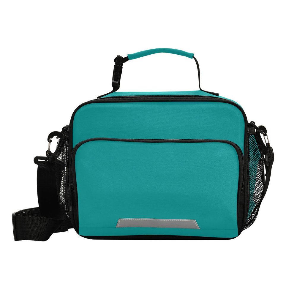 ODAWA Blue-Green Kids' Lunch Bag with Adjustable Shoulder Strap