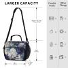 Reusable Insulated Lunch Bag for Kids and Adults, Purple/Beige view 3