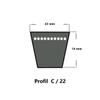 BANDO RED Classical V-Belt C179-22 x 4547 Li view 2