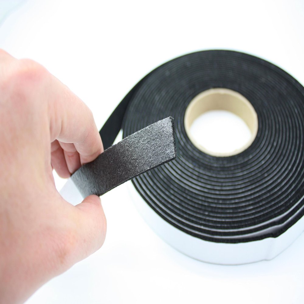 Self-Adhesive Felt Tape, 10 mm Wide, 3 mm Thick, 20 m Long, Black