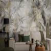Muralo Self-Adhesive 3D Photo Wallpaper, Leaves, Concrete Look - 368 x 254 cm view 3