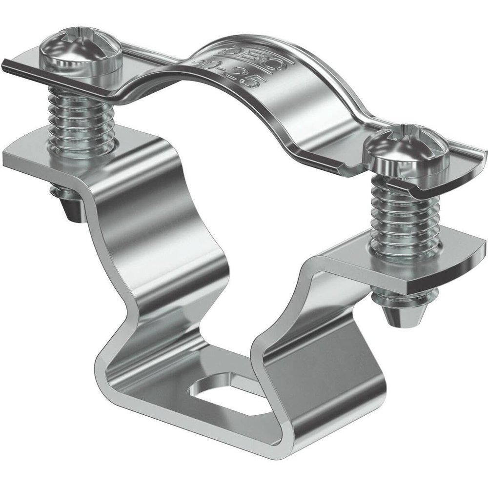 OBO Bettermann ASL 733 25 ALU Spacer Clamp with Slotted Hole, 20–25 mm, Aluminum (1362818)