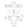 OBO Bettermann ASL 733 25 ALU Spacer Clamp with Slotted Hole, 20–25 mm, Aluminum (1362818) view 2