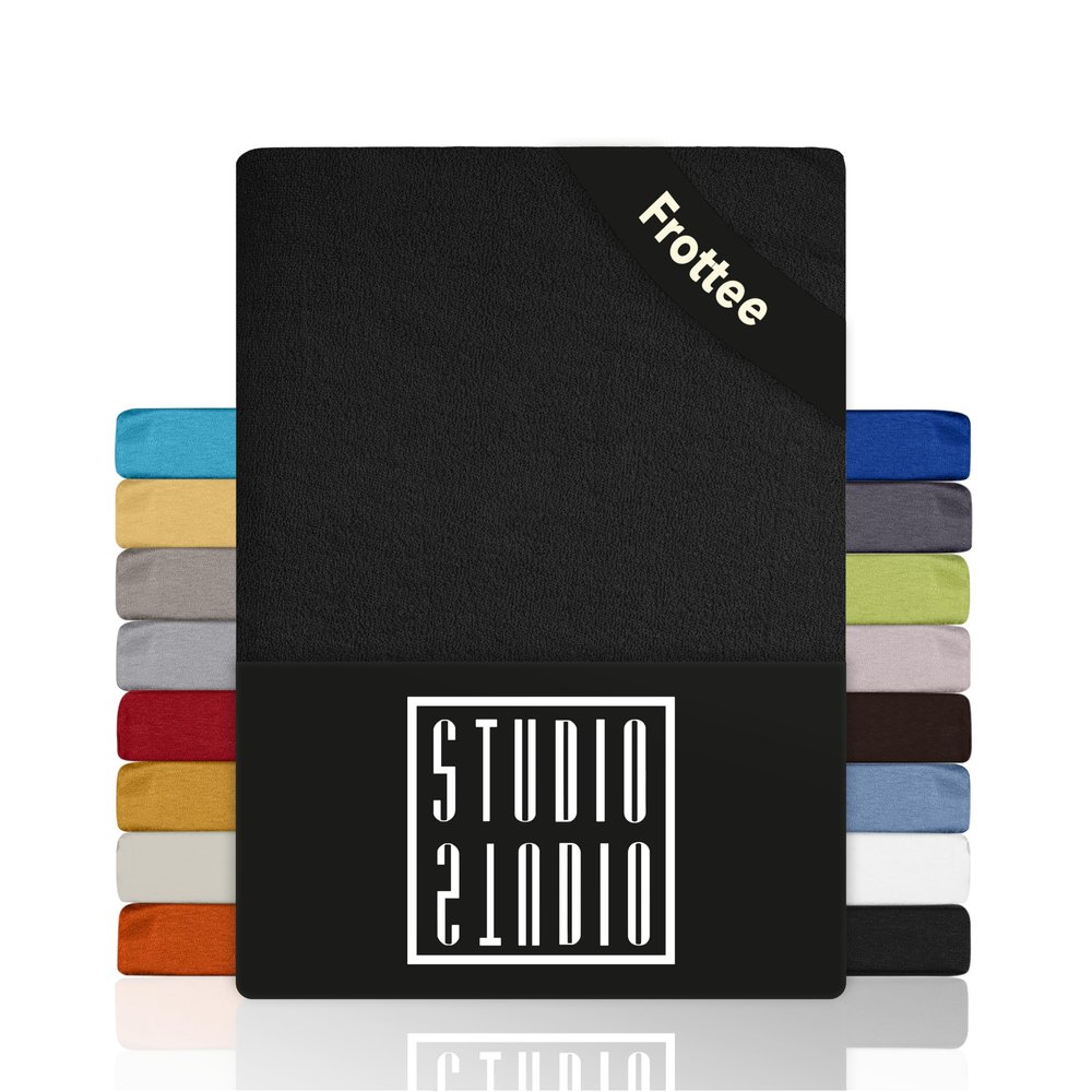 STUDIO Basic Terry Fitted Sheet 140 x 200 cm, Anthracite