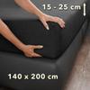 STUDIO Basic Terry Fitted Sheet 140 x 200 cm, Anthracite view 4