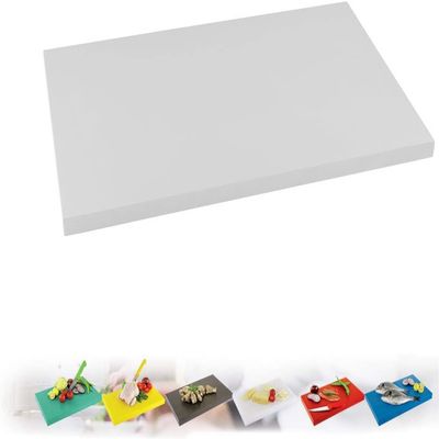 Plastic Cutting Board, White, 50 x 30 x 2