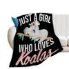 Just a Girl Who Loves Koalas Flannel Throw Blanket view 1