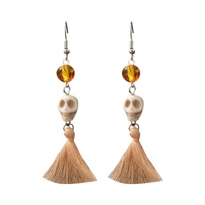 Hoop Earrings for Men, Funny Halloween Bat, Pumpkin and Cat Novelty Earrings, Letter Earrings (C, One Size)