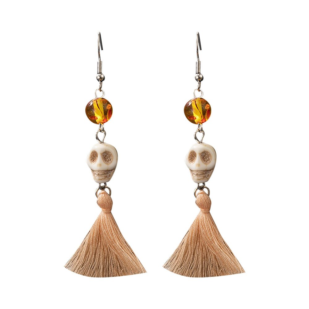 Hoop Earrings for Men, Funny Halloween Bat, Pumpkin and Cat Novelty Earrings, Letter Earrings (C, One Size)