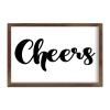 Rustic Framed “Cheers” Wall Art Sign, Custom Hanging Wood Sign, 8 x 12 in view 1