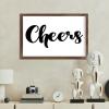 Rustic Framed “Cheers” Wall Art Sign, Custom Hanging Wood Sign, 8 x 12 in view 2