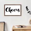 Rustic Framed “Cheers” Wall Art Sign, Custom Hanging Wood Sign, 8 x 12 in view 4