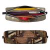 TOMPPY London Printed Pencil Case, Leather Pencil Case, Portable Stationery Organizer, Pencil Holder, Makeup Bag with Zipper, Lake House, One Size view 3