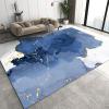 PAJEON Blue, White & Gold Luxury Indoor Area Rug, 100 x 150 cm, Machine Washable view 1