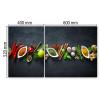 SMTDeco 2-Piece Glass Cooktop Cover 40x52 + 60x52 cm, Herb Gray view 2
