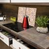 SMTDeco Tempered Glass Cooktop Cover, 30 x 52 + 60 x 52 cm, 2-Piece, Coffee Gray view 3