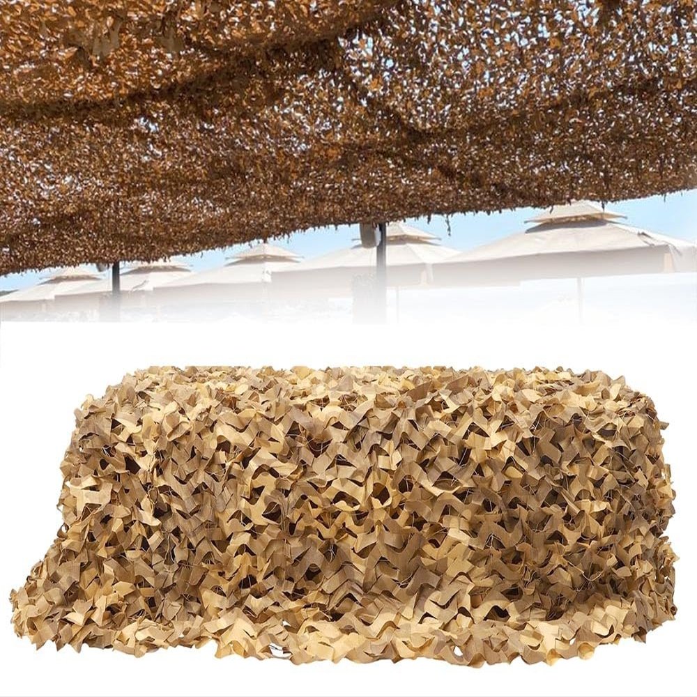 Desert Camouflage Net, Privacy and Sun Shade, 6 x 6 m