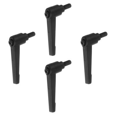 QUARKZMAN 4-Piece M6 x 12 mm Threaded Clamping Levers, Black