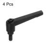 QUARKZMAN 4-Piece M6 x 12 mm Threaded Clamping Levers, Black view 3