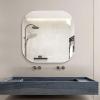 ACHZYFT 80 cm Frameless Round-Edge Wall-Mounted Bathroom Mirror view 1