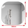 ACHZYFT 80 cm Frameless Round-Edge Wall-Mounted Bathroom Mirror view 2