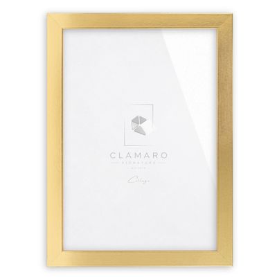CLAMARO Collage Picture Frame, Square, MDF Wood, Glossy Gold, 34 x 48 cm