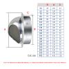 Zanotva 304 Stainless Steel Round Air Vent Cover, 180 mm/7.1 in view 4