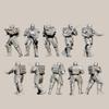 1/35 Resin Sci-Fi Planetary Commando Model Kit, 5 Figures, Unassembled and Unpainted view 1
