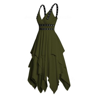 Steampunk Women's Knee-Length Gothic Corset Dress