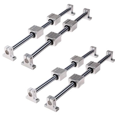 Coavoo 4-Pack 8 mm x 460 mm Linear Shafts with 8 SCS8UU Bearing Blocks and 8 SK8 Supports