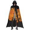 SCRAWLGOD Halloween Unisex Hooded Cloak, Full-Length Adult Costume, Halloween Pumpkin Branch, One Size view 2