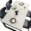 BHOMTY Multifunctional PU Leather Table Mat, White, 100 x 200 cm view 1