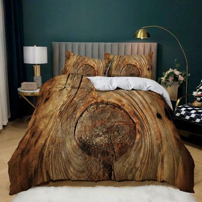 XCQHZYQ Wood 3-Piece Bedding Set, 155 x 220 cm