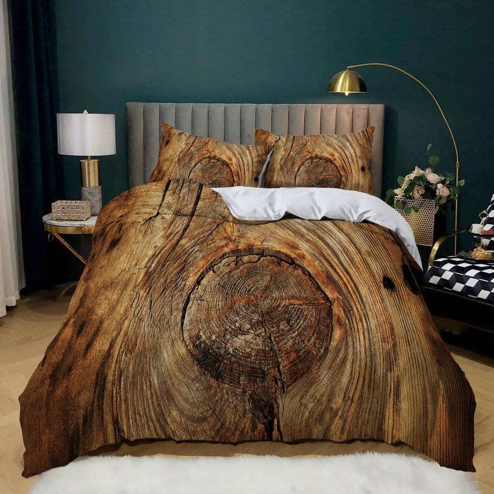 XCQHZYQ Wood 3-Piece Bedding Set, 155 x 220 cm