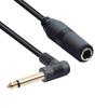 YSJJZRL 6.5 mm 2-Pole Male-to-Female Audio Cable, 90-Degree Right-Angle Stereo Plug, Headset Audio Extension Cable (1 m) view 1