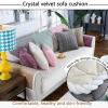 YSZBD Velvet Sofa Cover for L-Shaped and U-Shaped Sectional Sofas, White, 2-Piece 30 x 50 cm Pillowcase view 2