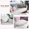 YSZBD Velvet Sofa Cover for L-Shaped and U-Shaped Sectional Sofas, White, 2-Piece 30 x 50 cm Pillowcase view 4