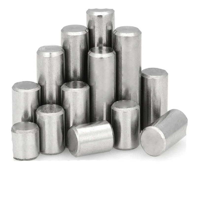 304 Stainless Steel Cylindrical Positioning Pin GB119, Solid Rod, 3–120 mm, M0.8–M25, 10 pcs, 80 mm