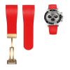 FFHAO 22 mm Curved-End Rubber Watch Band for Rolex Submariner, Daytona, GMT, Yacht-Master, Black Silicone Sport Strap, Agate view 1