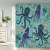 MUNOOR 3D Octopus Shower Curtain, 180 x 180 cm, with 12 Rings view 2