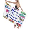 Large Soft Bath Towel Blanket, “You Make Me Happy Camper” Travel Graphic view 1